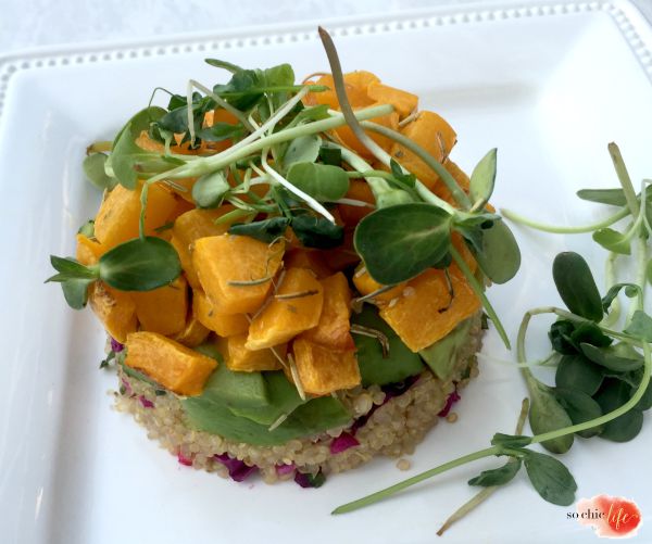 Quinoa & Butternut Squash Stacks from the Beauty Detox Book by Kimberly Synder 