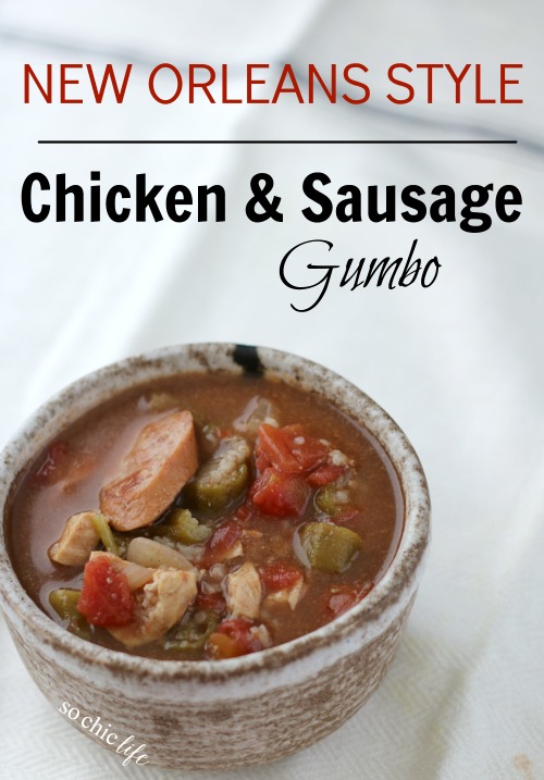 Chicken and sausage gumbo New Orleans style is a long time family recipe is perfect for celebrating Mardi Gras on Fat Tuesday!